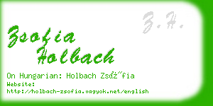 zsofia holbach business card